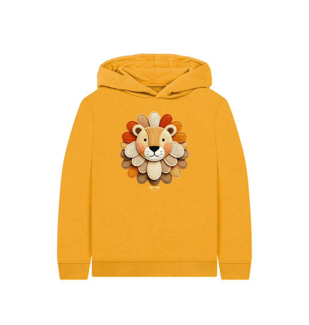 Mustard Printed Kids Hoodie