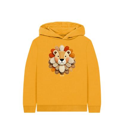 Mustard Printed Kids Hoodie