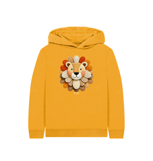 Mustard Printed Kids Hoodie