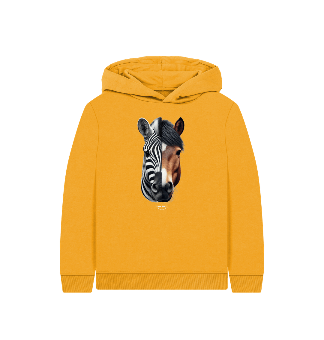 Mustard Printed Kids Hoodie