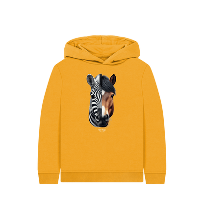 Mustard Printed Kids Hoodie