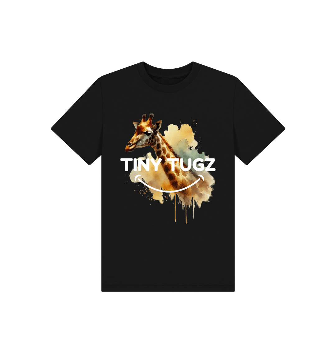 Black Printed Kids T-Shirt