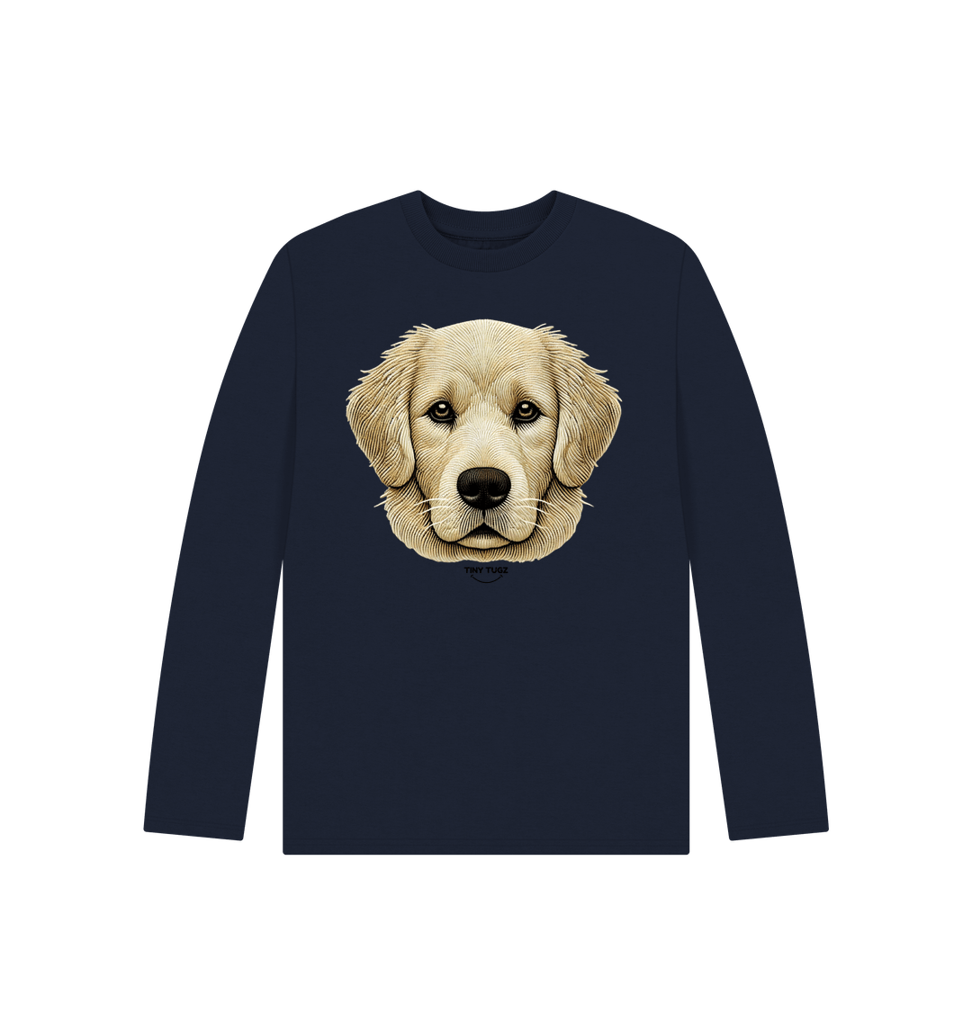 Navy Blue Printed Kids T-Shirt