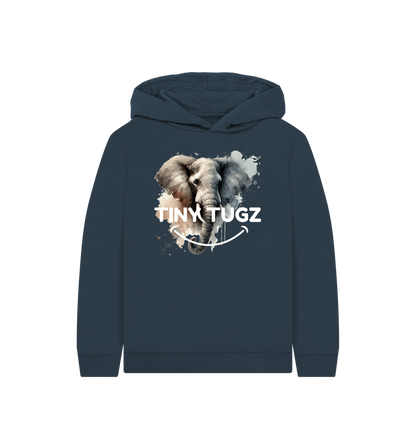 Navy Blue Printed Kids Hoodie