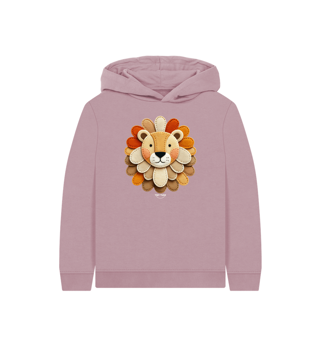 Mauve Printed Kids Hoodie