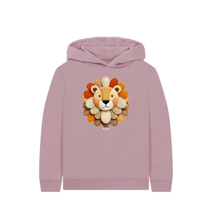 Mauve Printed Kids Hoodie