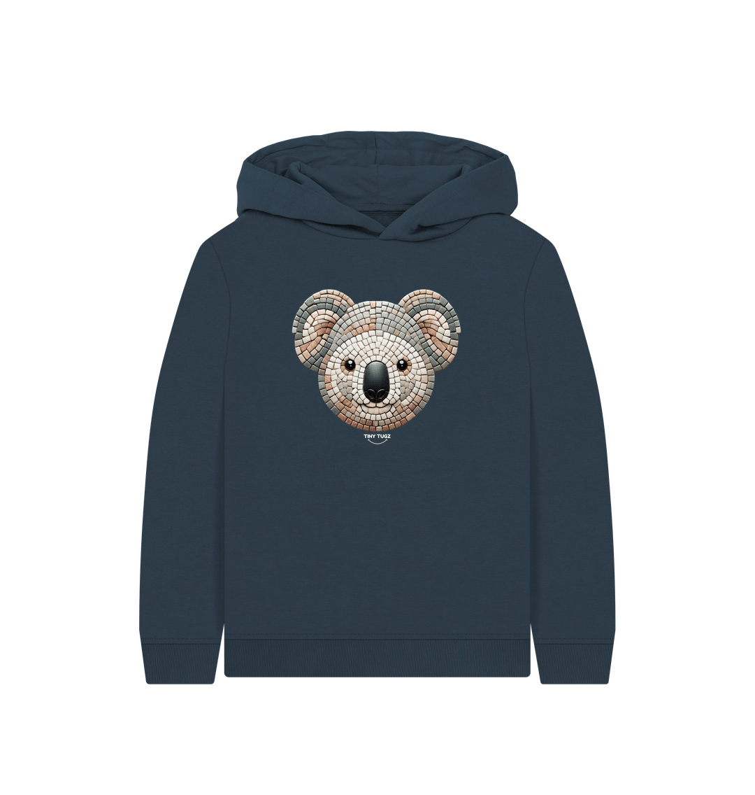 Navy Blue Printed Kids Hoodie