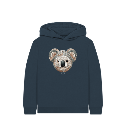 Navy Blue Printed Kids Hoodie
