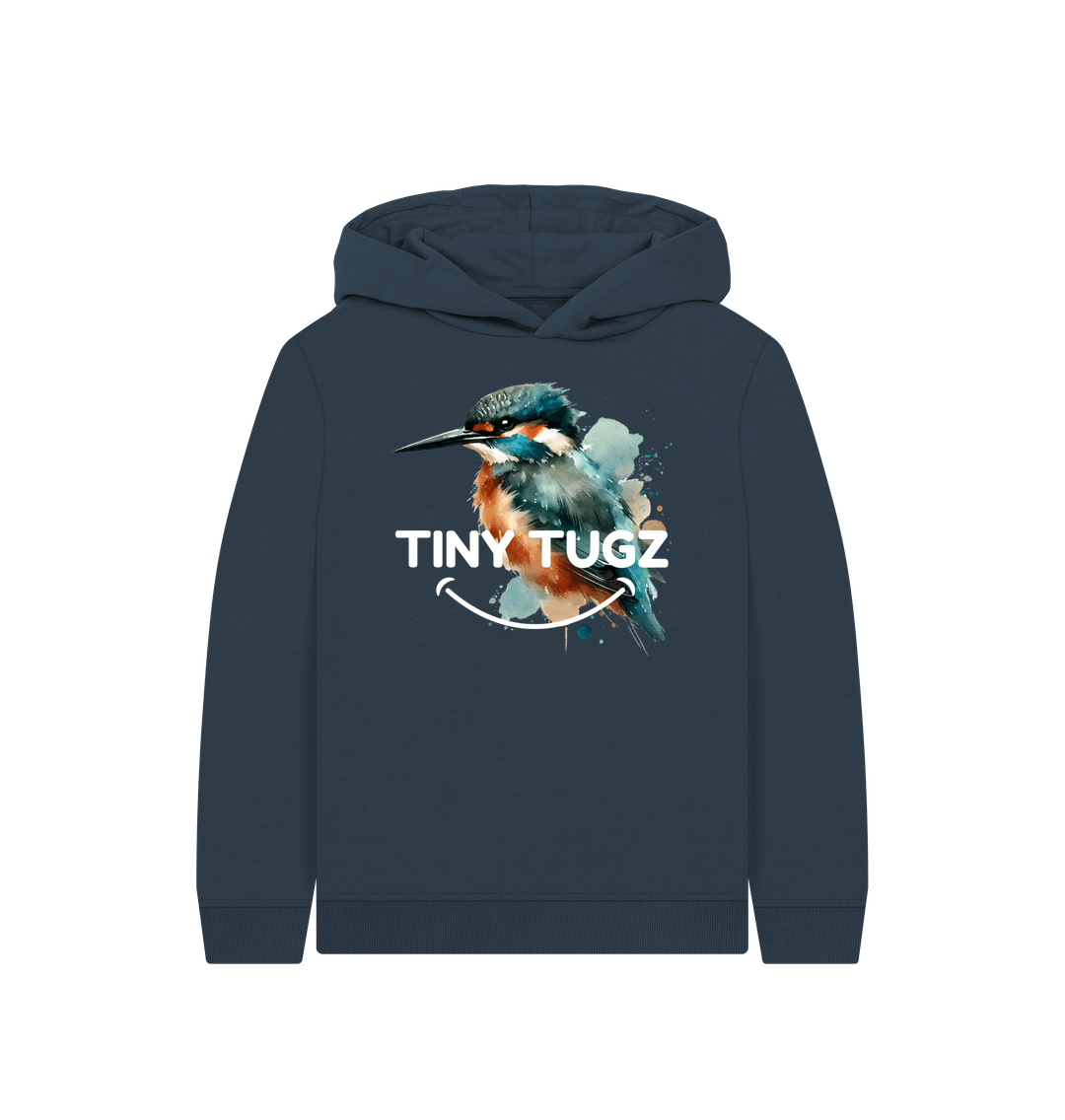 Navy Blue Printed Kids Hoodie