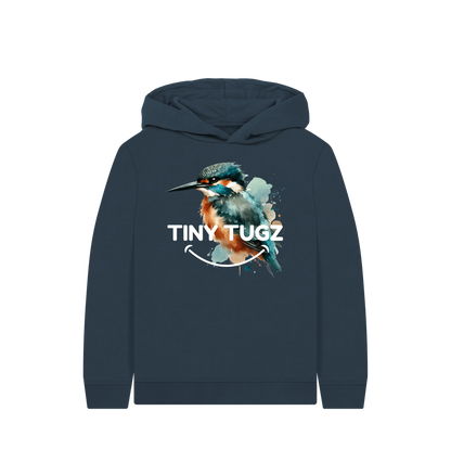 Navy Blue Printed Kids Hoodie