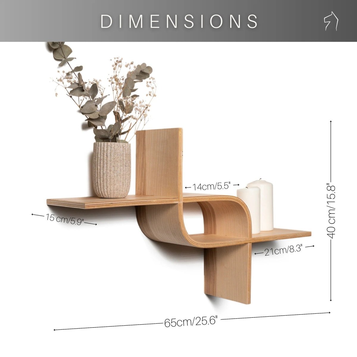 Floating Shelf CurveLine - Tiny Tugz™