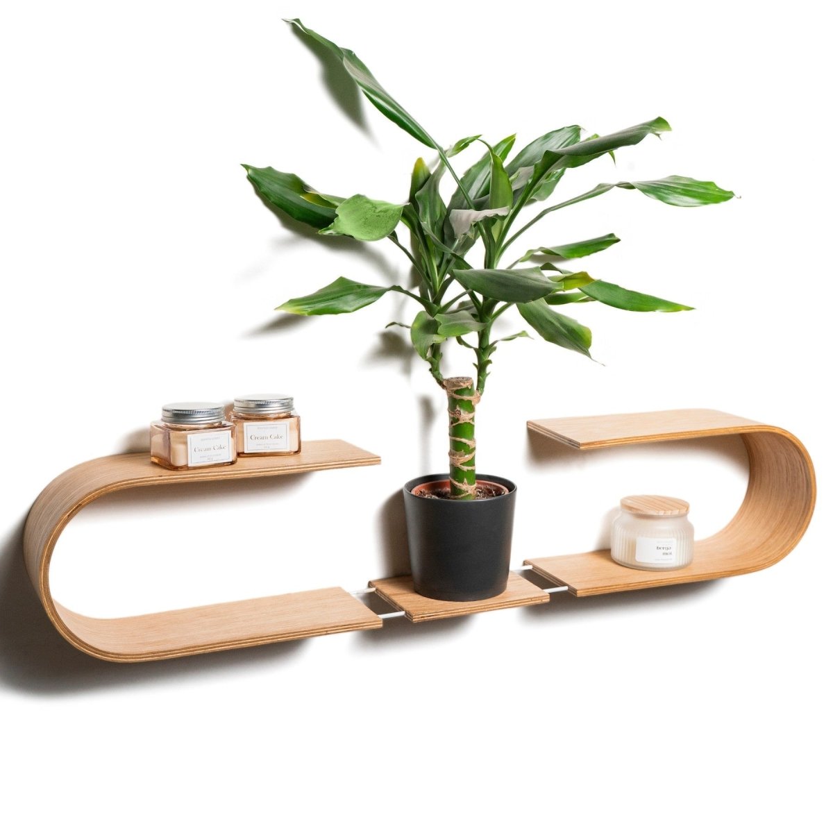 Floating Wooden Wall Shelf - Handmade (Luno) - Tiny Tugz™