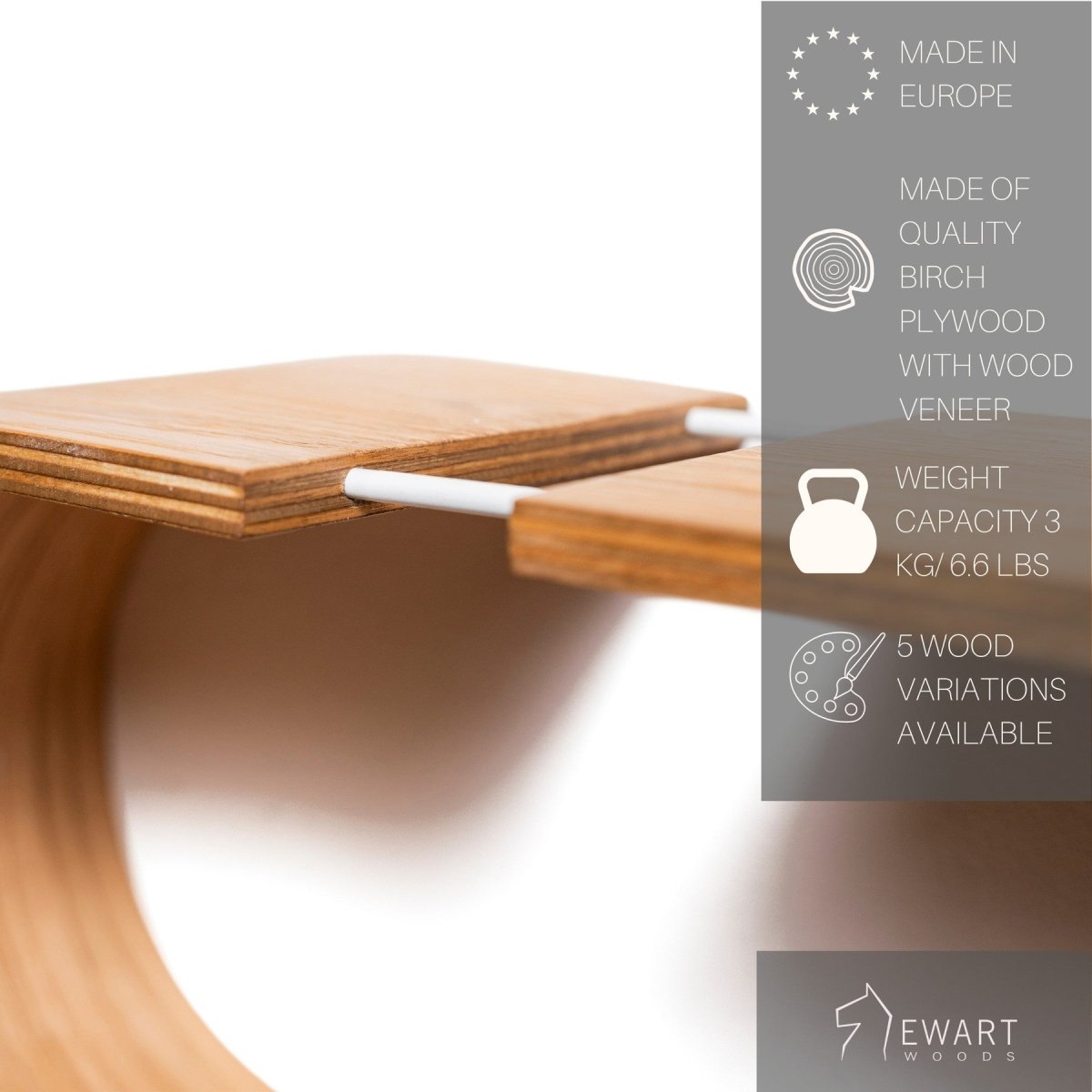 Floating Wooden Wall Shelf - Handmade (Snake) - Tiny Tugz™