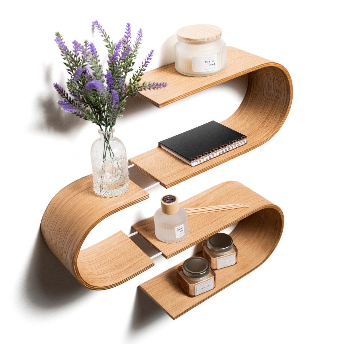 Floating Wooden Wall Shelf - Handmade (Snake) - Tiny Tugz™