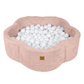Flower Corduroy Foam Ball Pit with Cover (Pink) - Safe Soft Play Pool for Kids (Without Balls) - Tiny Tugz™