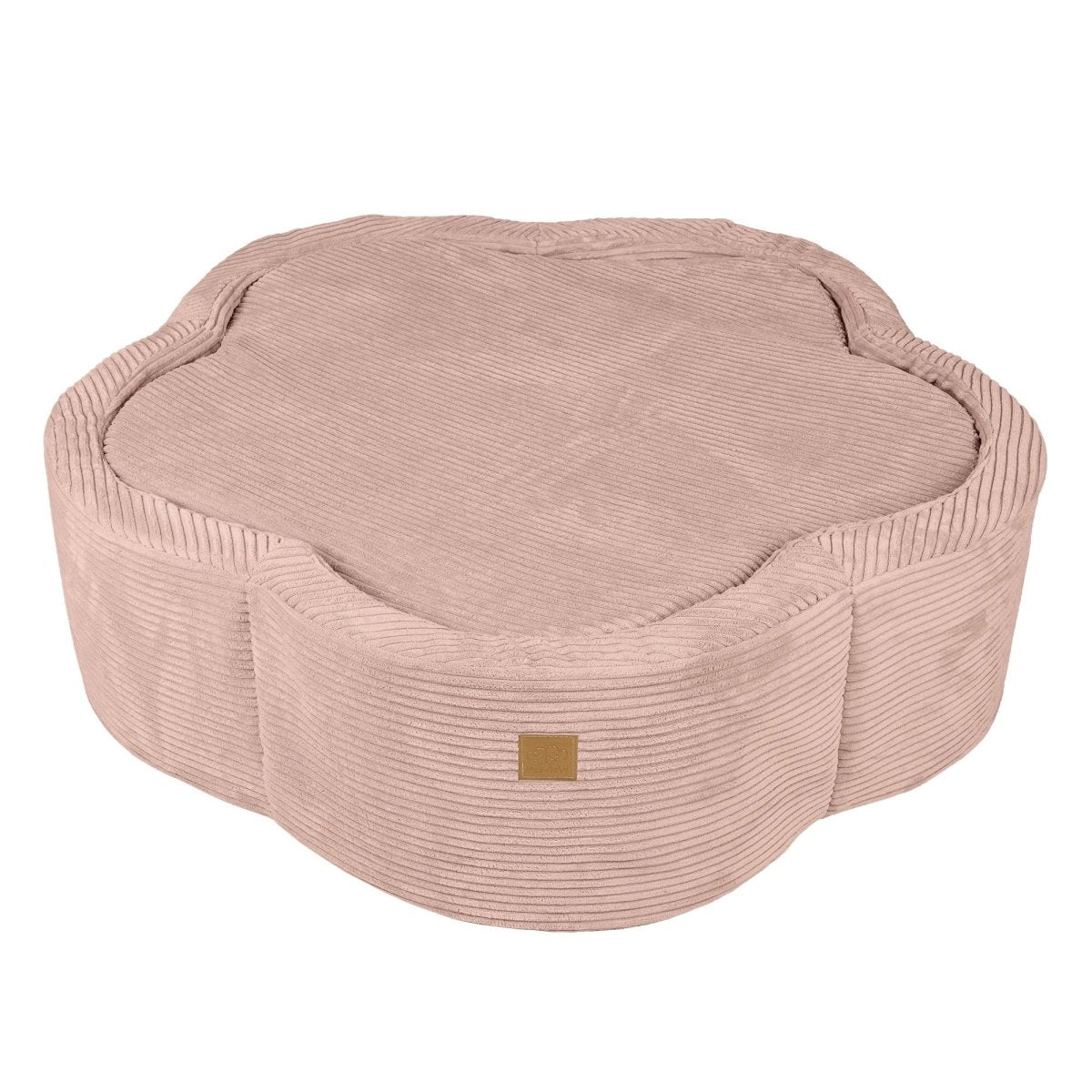 Flower Corduroy Foam Ball Pit with Cover (Pink) - Safe Soft Play Pool for Kids (Without Balls) - Tiny Tugz™