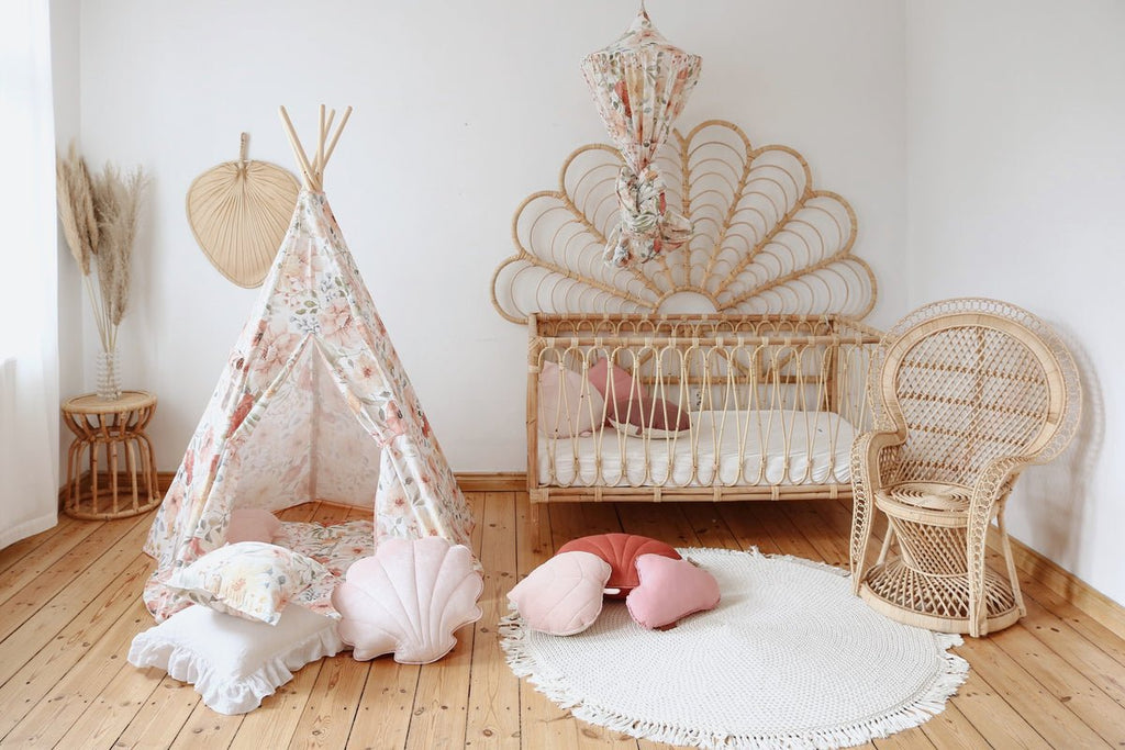 Flower Power Cotton Teepee Tent for Kids & Toddlers (3y+) - Tiny Tugz™