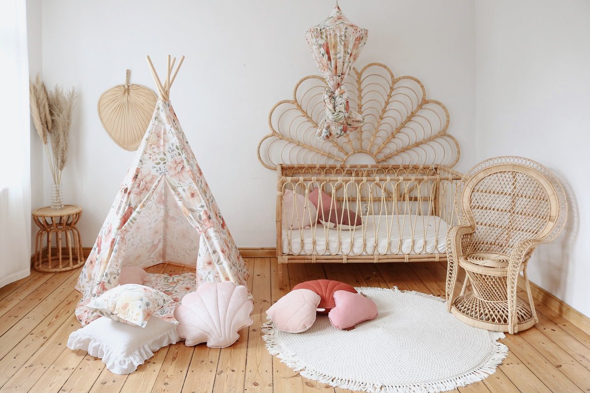 Flower Power Cotton Teepee Tent for Kids & Toddlers (3y+) - Tiny Tugz™