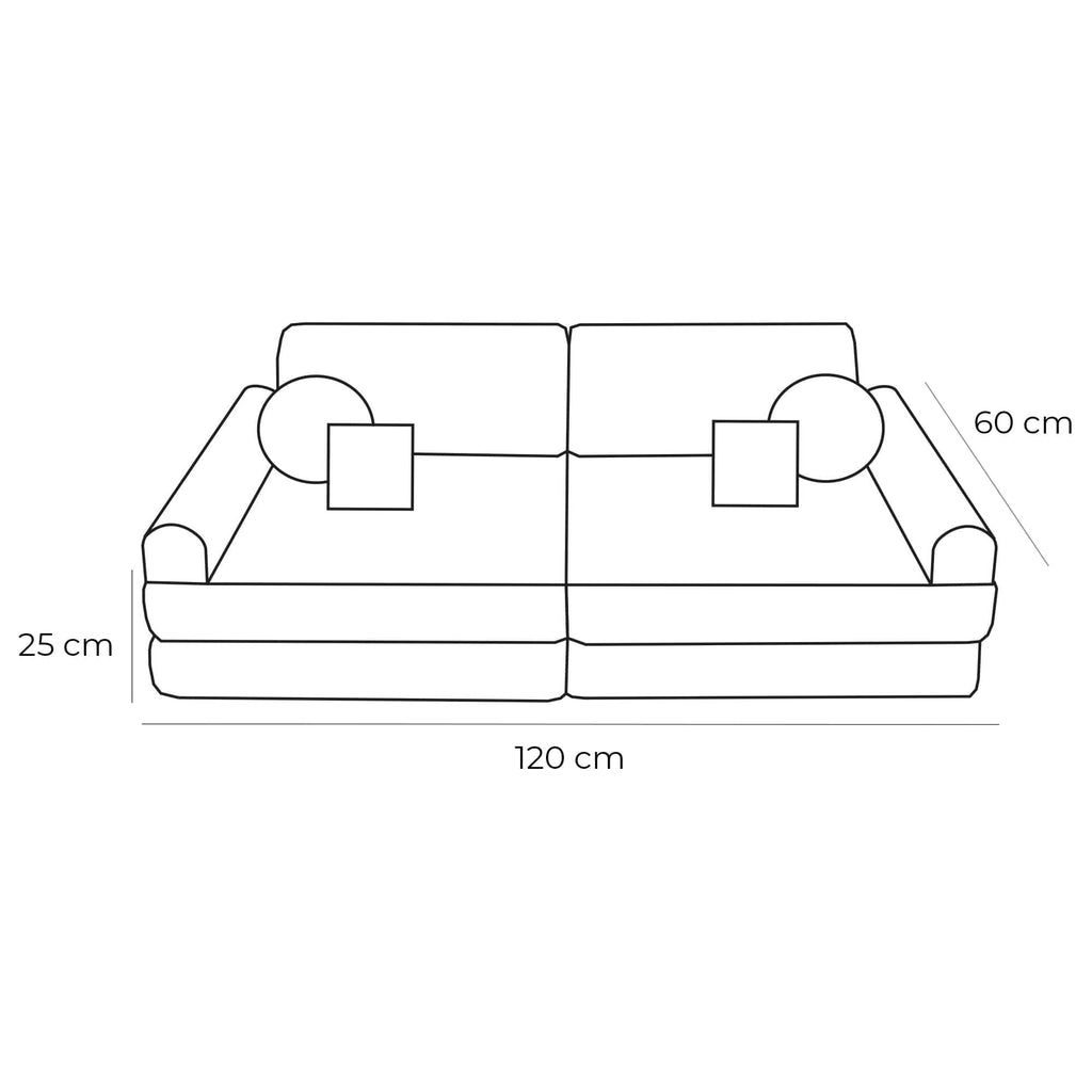 MeowBaby Indoor/Outdoor Outzy Pocket Sofa For Children - Oat Blush Beige, photo 2