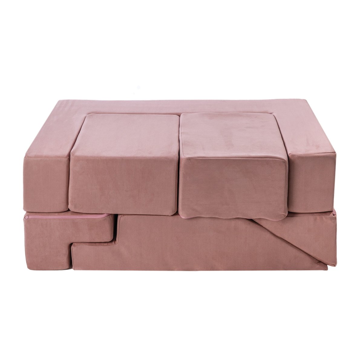 Foam Bricks Play Set - Velvet, Sofa, Ball Pit & Playground (Pink) - Tiny Tugz™