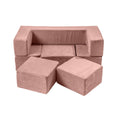 Foam Bricks Play Set - Velvet, Sofa, Ball Pit & Playground (Pink) - Tiny Tugz™