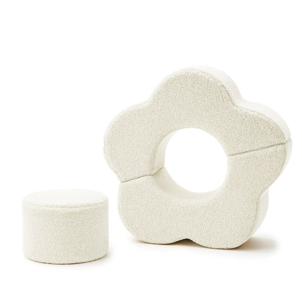 Foam Flower Shape Set, 3 Pieces - Bearly Fabric (Cream) - Tiny Tugz™