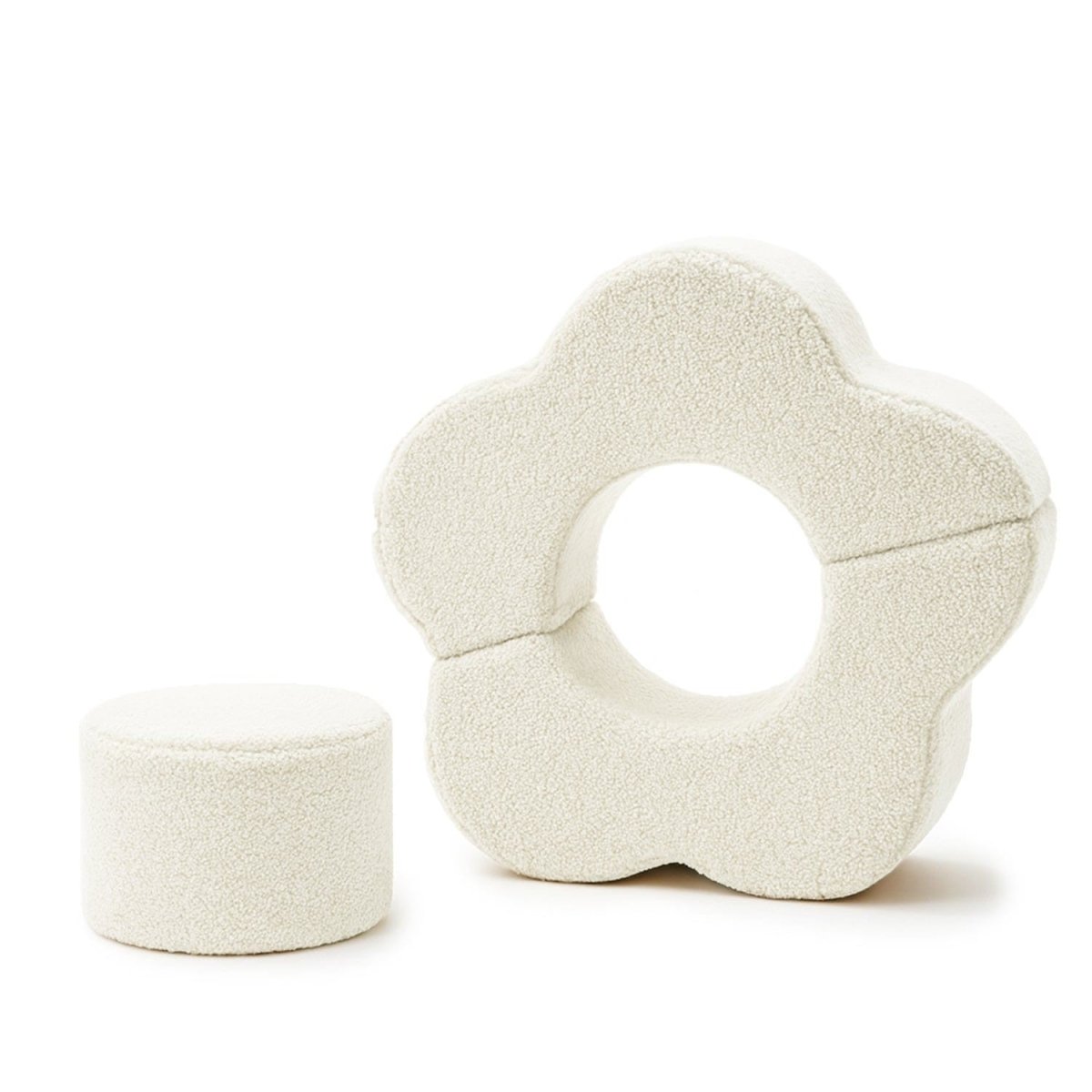 Foam Flower Shape Set, 3 Pieces - Bearly Fabric (Cream) - Tiny Tugz™