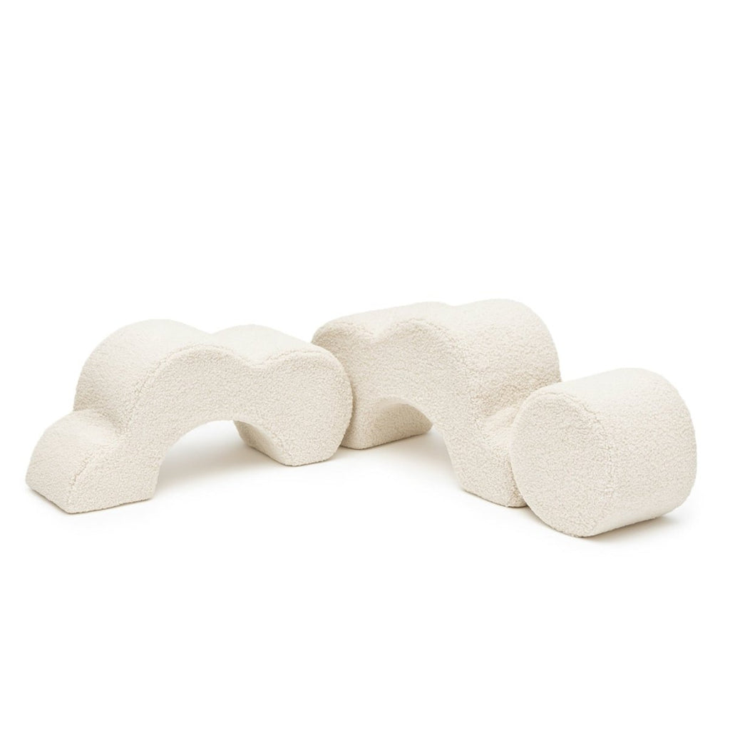 Foam Flower Shape Set, 3 Pieces - Bearly Fabric (Cream) - Tiny Tugz™