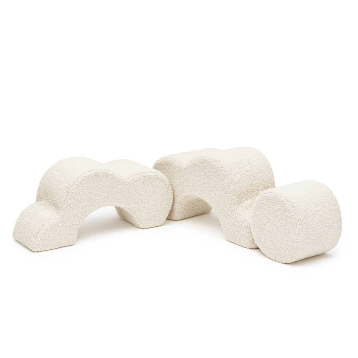 Foam Flower Shape Set, 3 Pieces - Bearly Fabric (Cream) - Tiny Tugz™