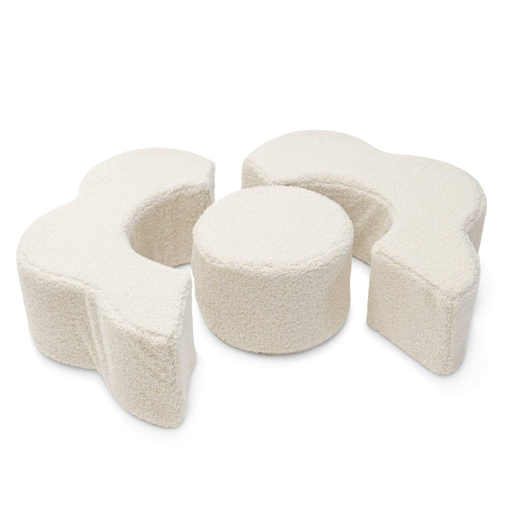 Foam Flower Shape Set, 3 Pieces - Bearly Fabric (Cream) - Tiny Tugz™