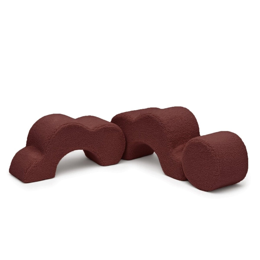 Foam Flower Shape Set, 3 Pieces - Bearly Fabric (Dark Brown) - Tiny Tugz™