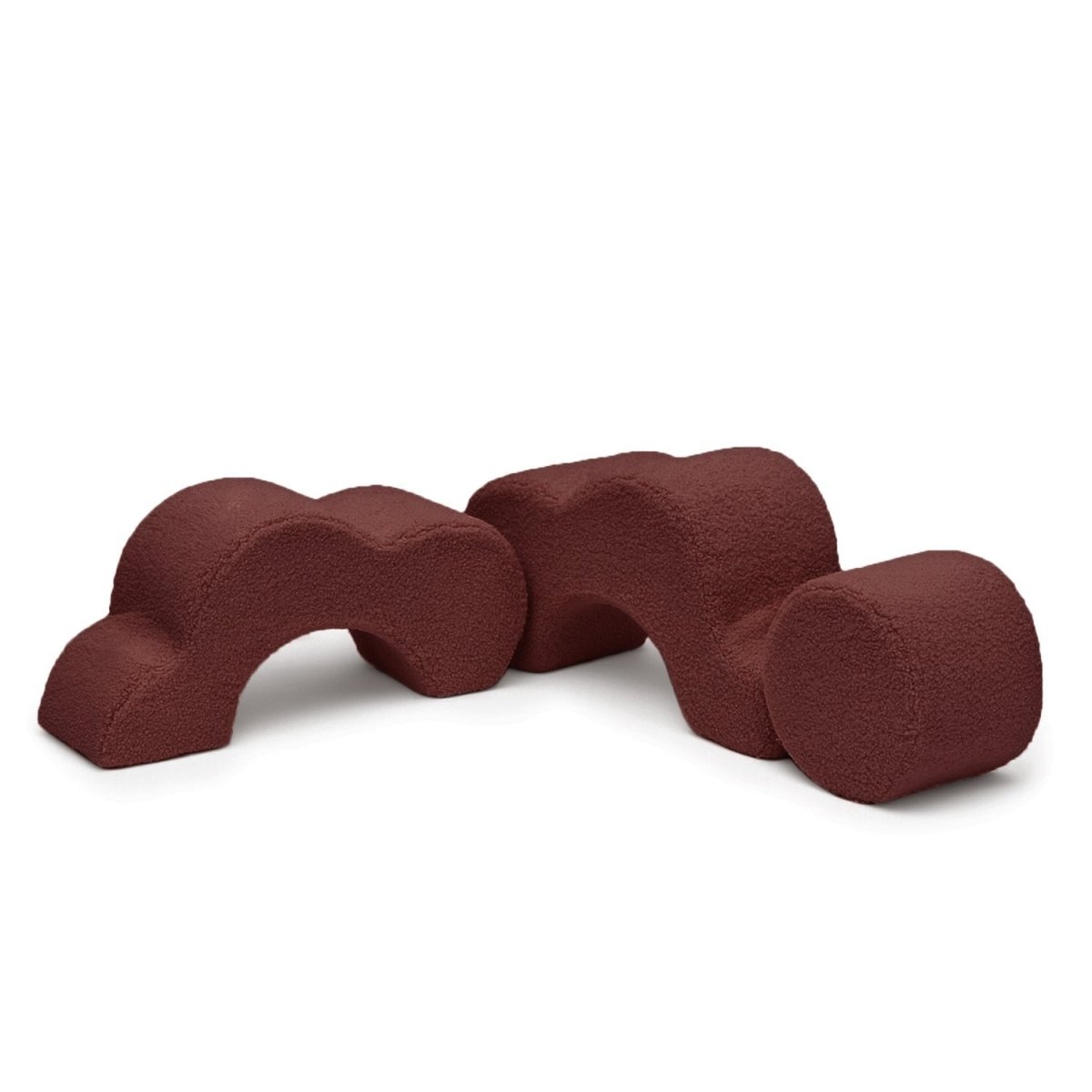 Foam Flower Shape Set, 3 Pieces - Bearly Fabric (Dark Brown) - Tiny Tugz™