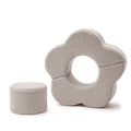 Foam Flower Shape Set, 3 Pieces - Bearly Fabric (Light Grey) - Tiny Tugz™