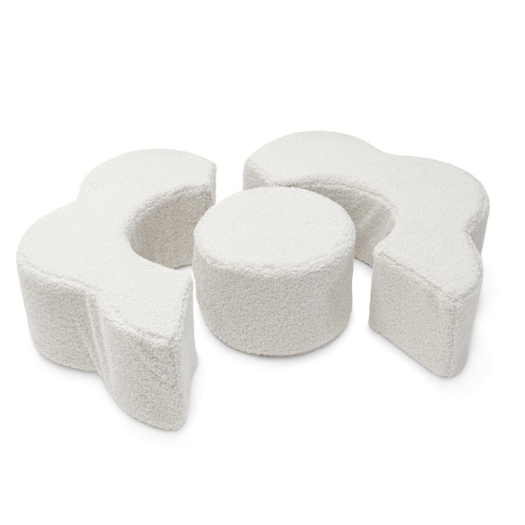 Foam Flower Shape Set, 3 Pieces - Bearly Fabric (Off White) - Tiny Tugz™