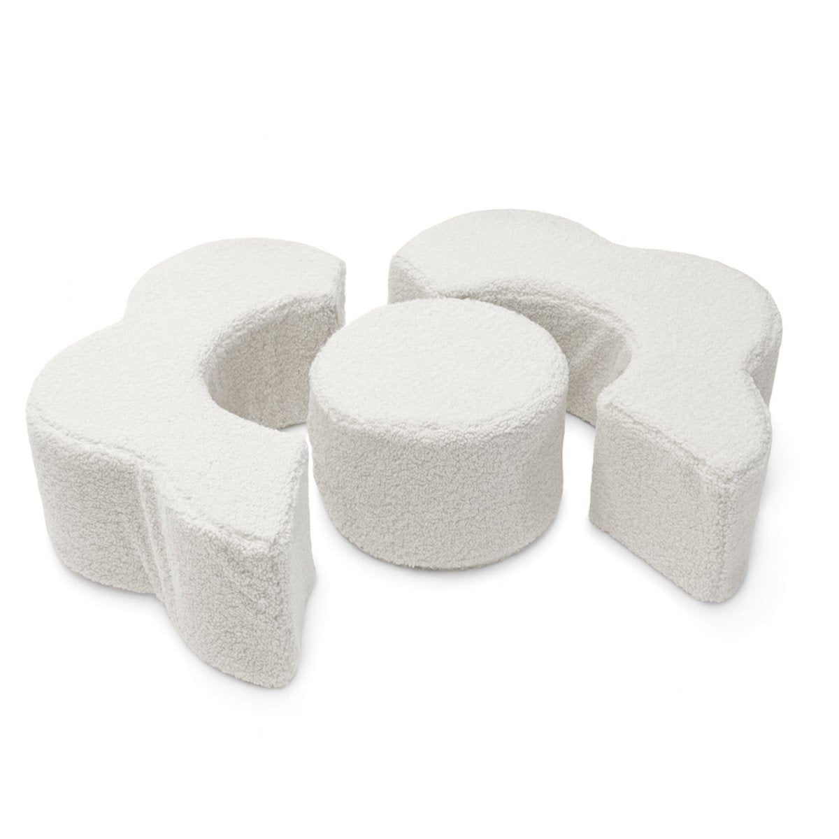 Foam Flower Shape Set, 3 Pieces - Bearly Fabric (Off White) - Tiny Tugz™