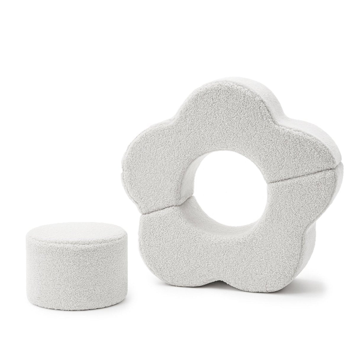 Foam Flower Shape Set, 3 Pieces - Bearly Fabric (Off White) - Tiny Tugz™