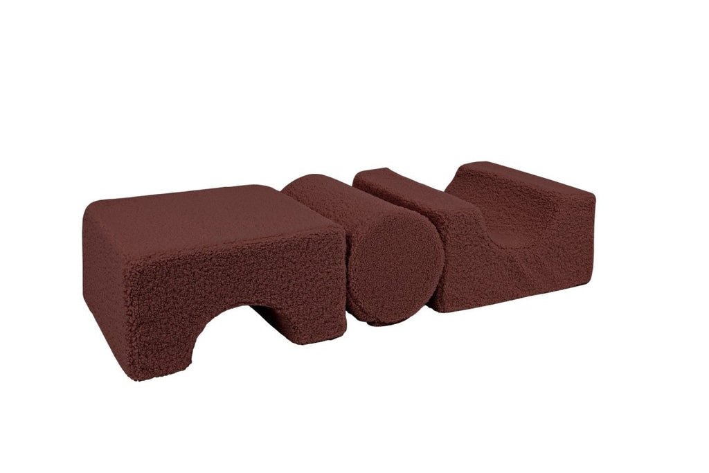 Foam Shape Set for Kids, 3 Pieces - Bearly Fabric (Brown) - Tiny Tugz™