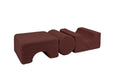 Foam Shape Set for Kids, 3 Pieces - Bearly Fabric (Brown) - Tiny Tugz™