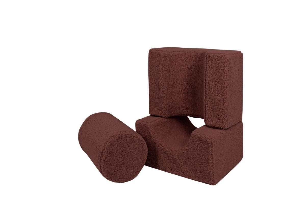 Foam Shape Set for Kids, 3 Pieces - Bearly Fabric (Brown) - Tiny Tugz™