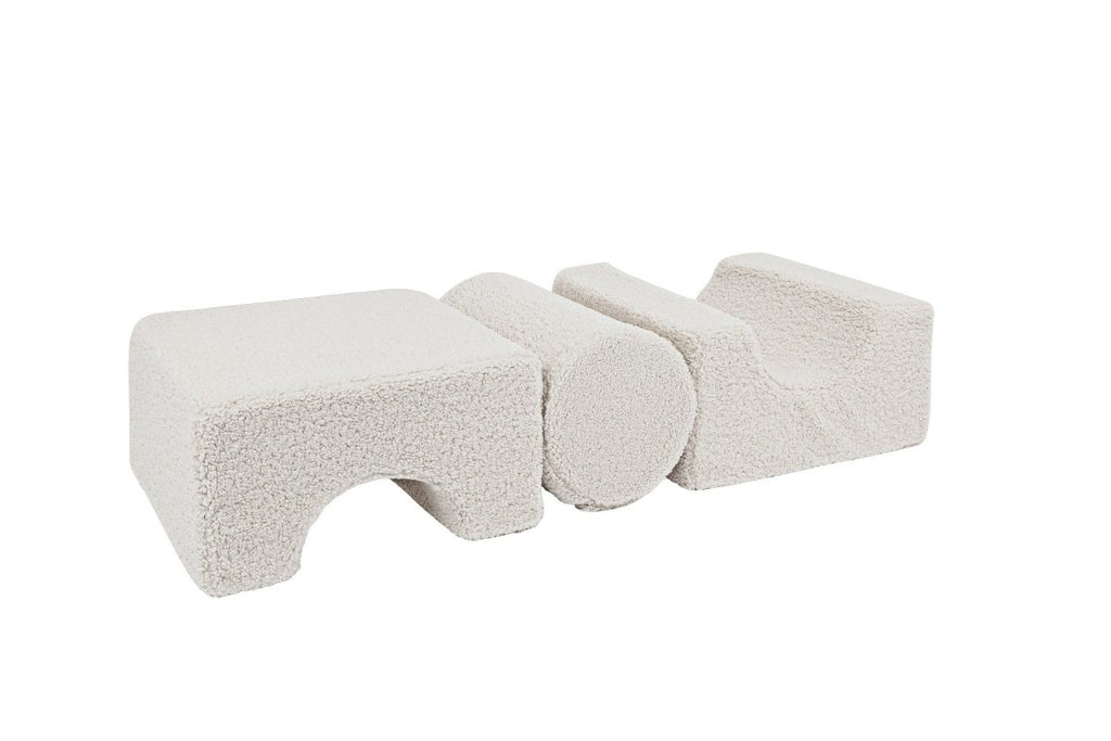 Foam Shape Set for Kids, 3 Pieces - Bearly Fabric (Ecru) - Tiny Tugz™