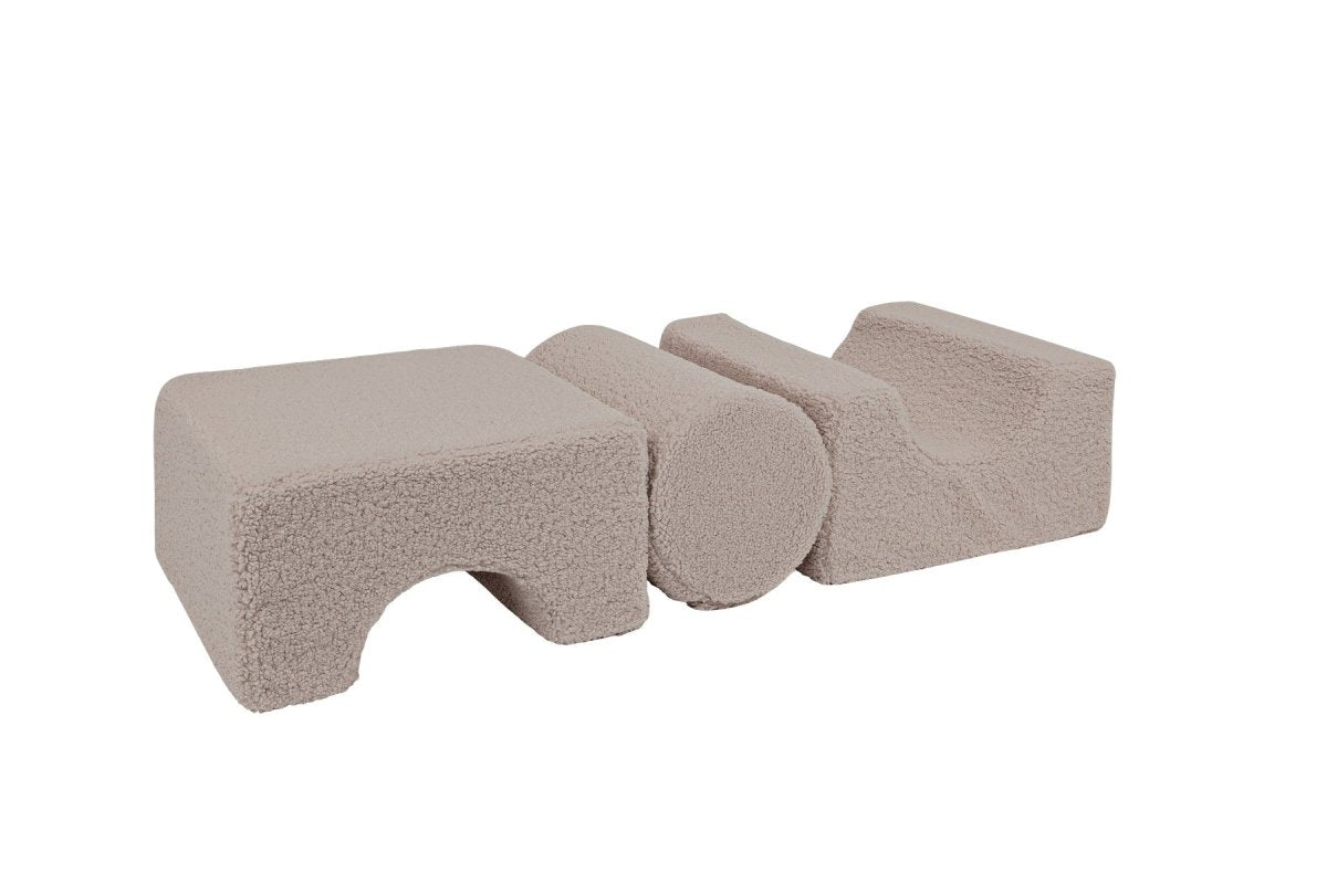 Foam Shape Set for Kids, 3 Pieces - Bearly Fabric (Grey) - Tiny Tugz™