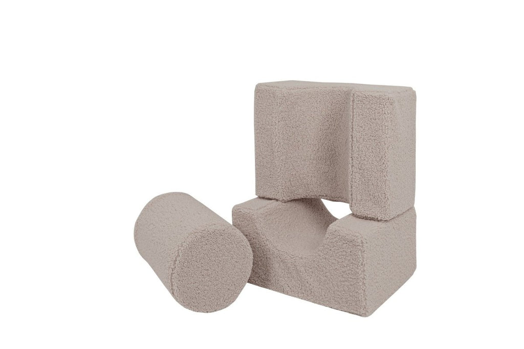 Foam Shape Set for Kids, 3 Pieces - Bearly Fabric (Grey) - Tiny Tugz™