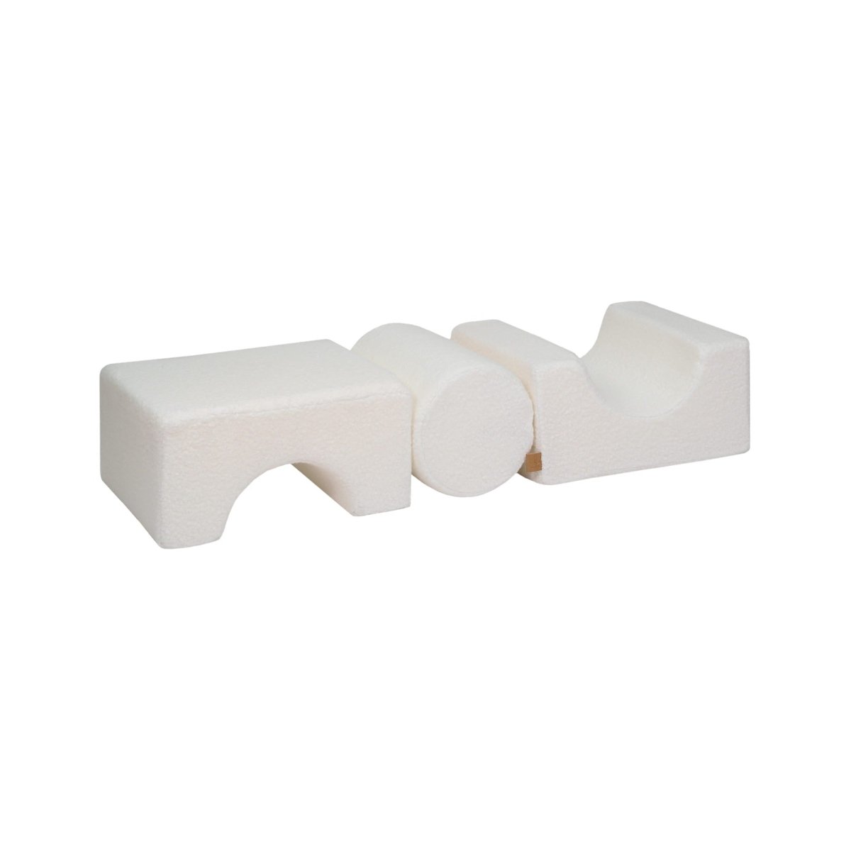 Foam Shape Set for Kids, 3 Pieces - Bouclé (White) - Tiny Tugz™