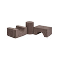 Foam Shape Set for Kids, 3 Pieces - Velvet Corduroy (Brown) - Tiny Tugz™