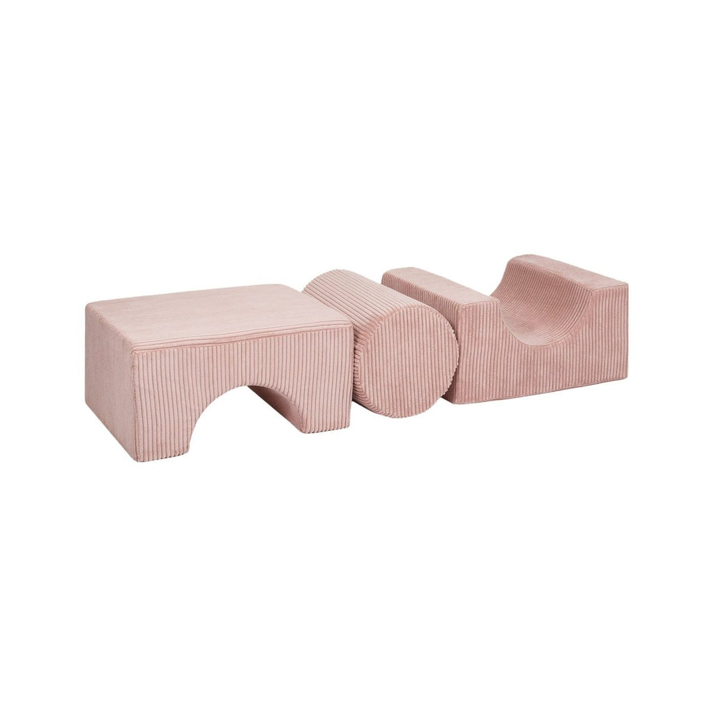 Foam Shape Set for Kids, 3 Pieces - Velvet Corduroy (Powder Pink) - Tiny Tugz™