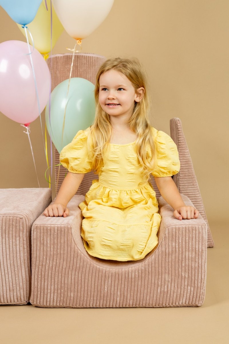 Foam Shape Set for Kids, 3 Pieces - Velvet Corduroy (Powder Pink) - Tiny Tugz™