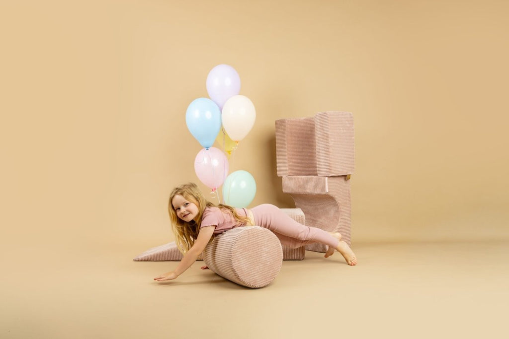 Foam Shape Set for Kids, 3 Pieces - Velvet Corduroy (Powder Pink) - Tiny Tugz™