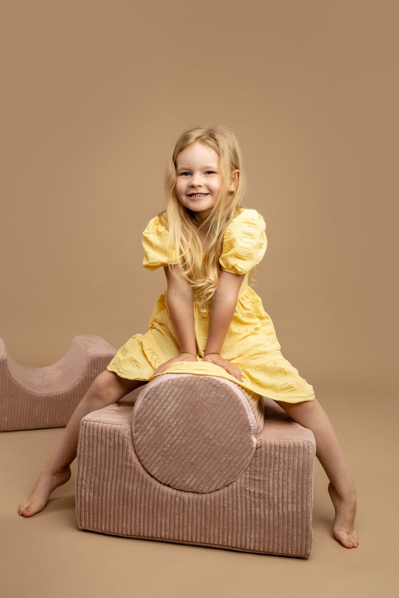 Foam Shape Set for Kids, 3 Pieces - Velvet Corduroy (Powder Pink) - Tiny Tugz™