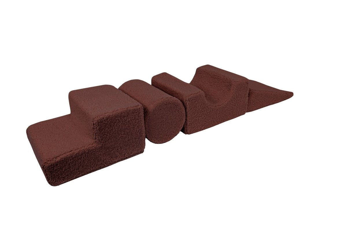 Foam Shape Set for Kids, 4 Pieces - Bearly Fabric (Brown) - Tiny Tugz™