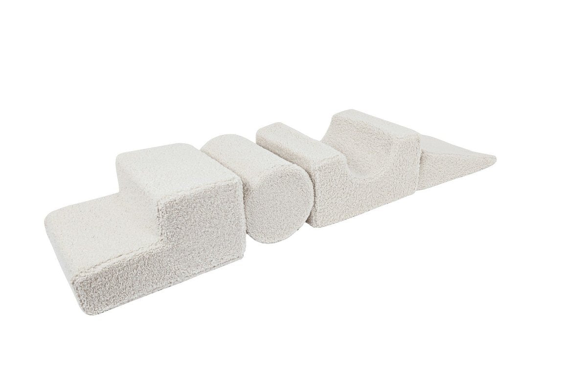 Foam Shape Set for Kids, 4 Pieces - Bearly Fabric (Ecru) - Tiny Tugz™